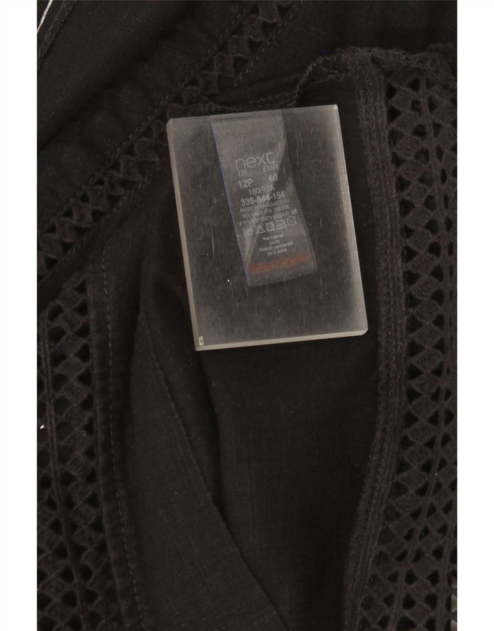 Next Vestido recto para mujer UK 40 Mediano Lino negro