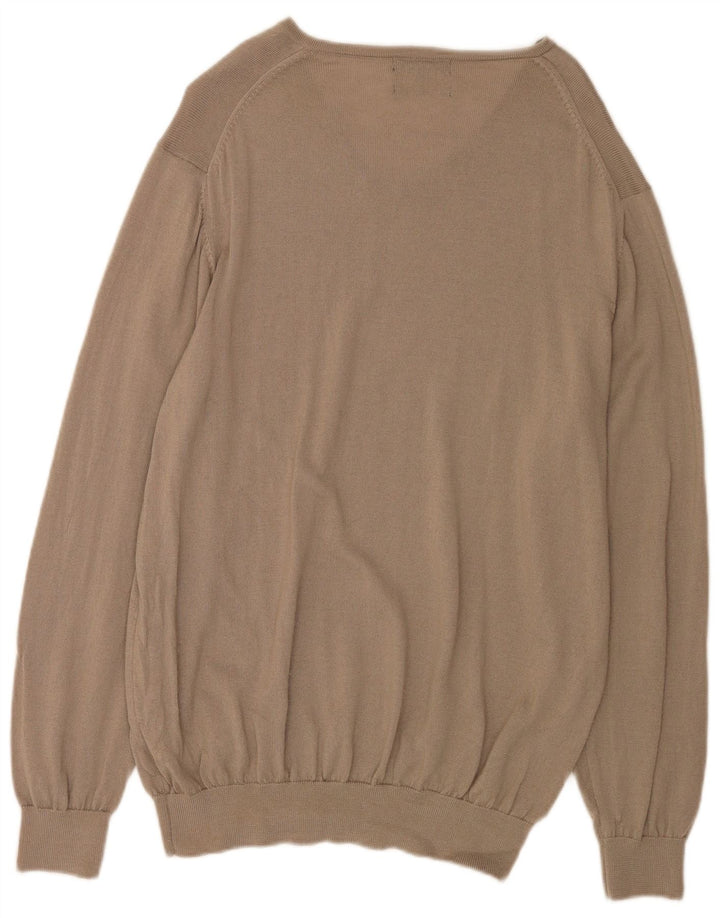 Marks & Spencer Jersey Autograph con Cuello en V para Hombre XL Lana Beige