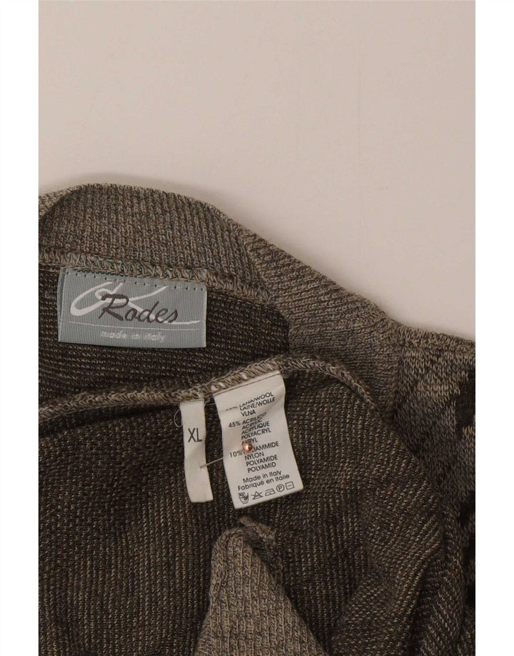 Rodes Cárdigan Hombre XL Lana Geométrica Gris