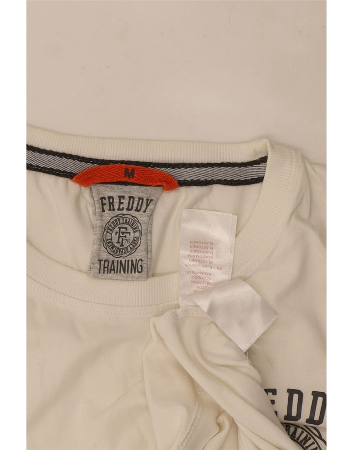 Freddy Camiseta Sin Mangas Con Estampado De Algodón Blanco Medio Para Hombre