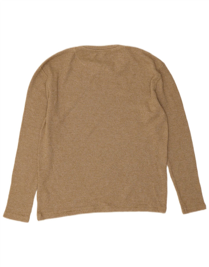 Zara Hombre Top Manga Larga Small Algodón Beige