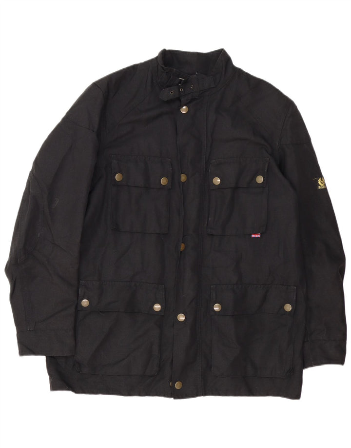 BELSTAFF Chaqueta utilitaria para hombre UK 38 Mediana Algodón negro
