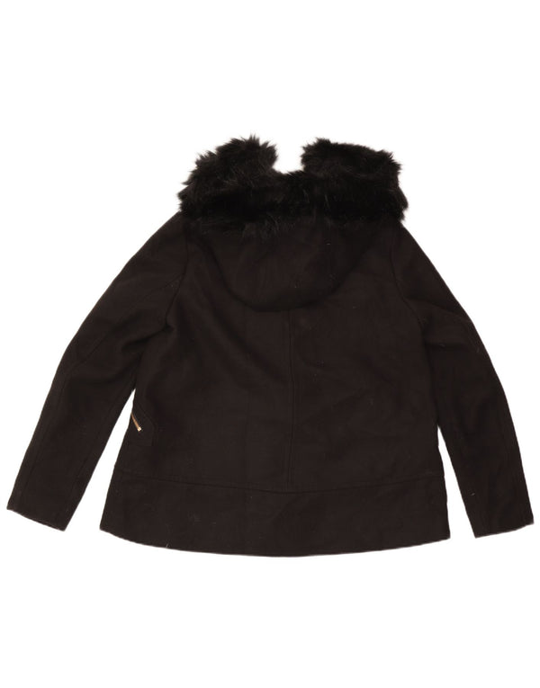 Zara Chaqueta cortavientos con capucha para mujer UK 44 Medium Black
