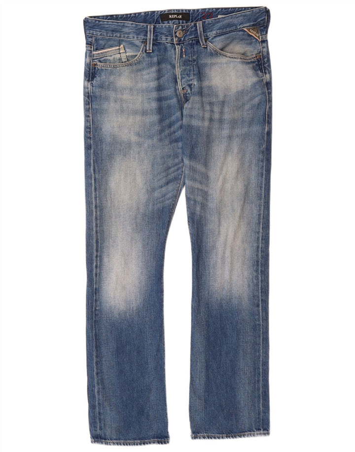 Diesel Vaqueros Rectos Hombre W33 L34 Algodón Azul