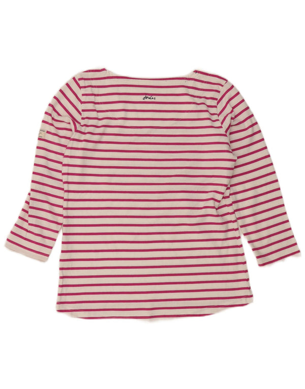 Joules Top Mujer Manga 3/4 UK 40 Pequeño Algodón A Rayas Rosa