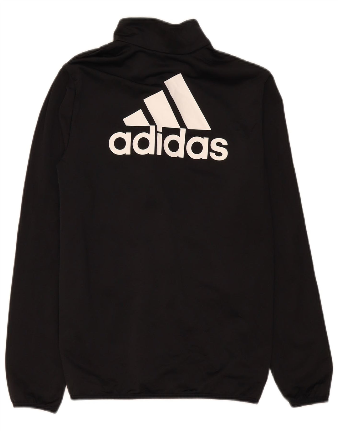 Adidas Boys Graphic Chándal Top Chaqueta 13-14 Años Negro Poliéster
