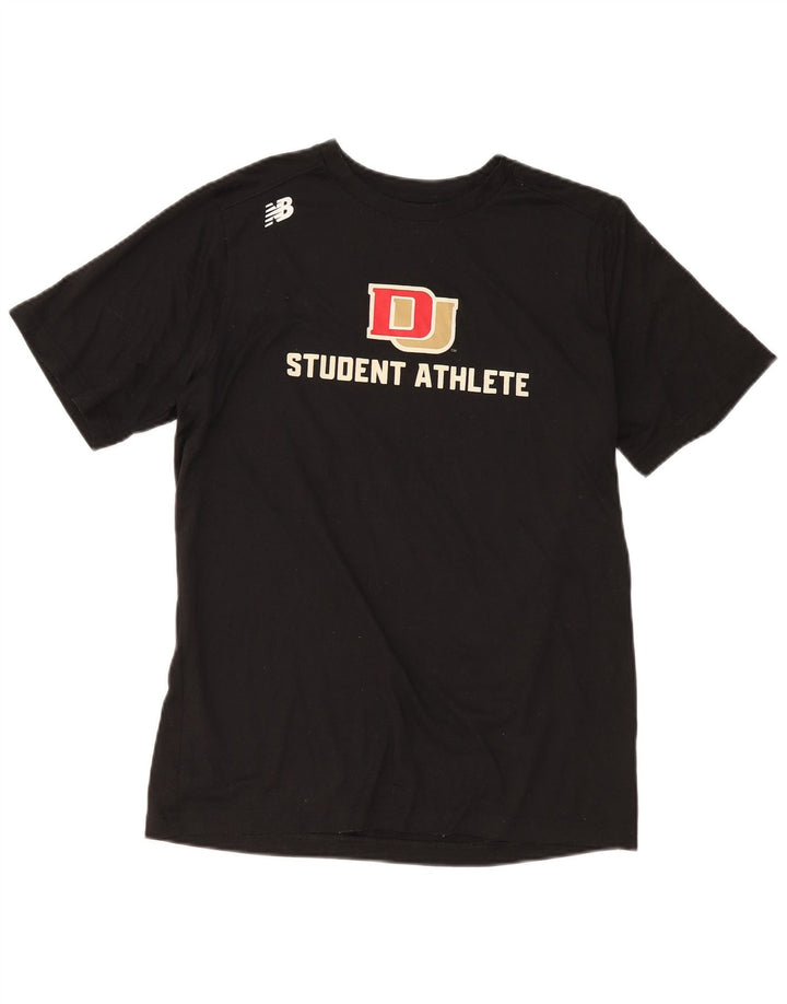 New Balance - Camiseta gráfica para hombre, talla grande, poliéster negro
