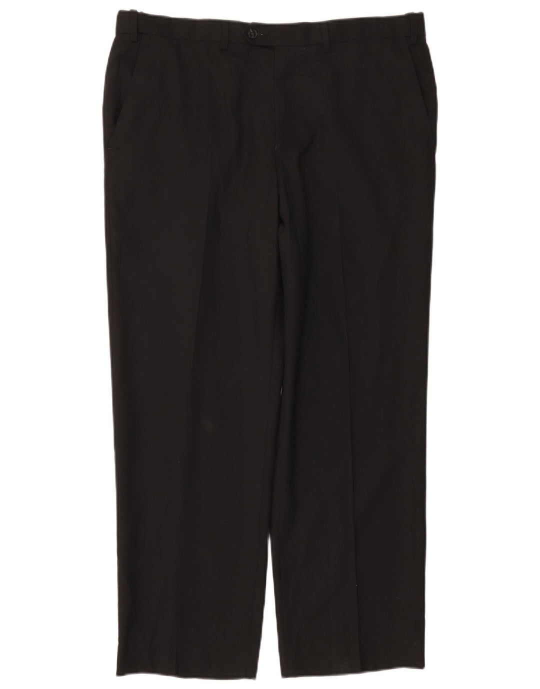 Marks & Spencer Pantalón De Traje Regular Recto Para Mujer W36 L29 Lana Negra