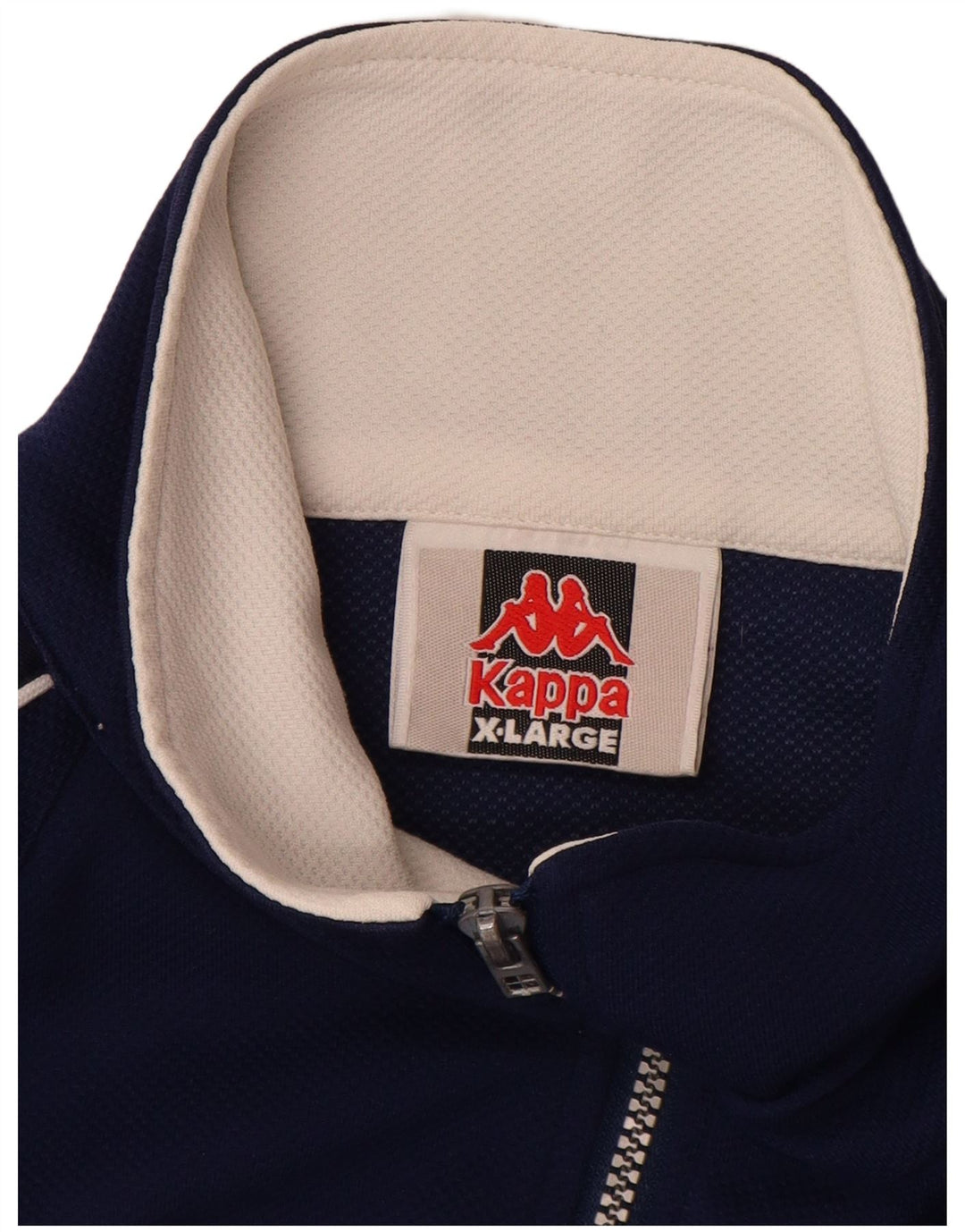 KAPPA Mens Graphic Chándal Top Chaqueta XL Azul Marino Colorblock Poliéster