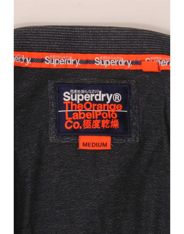 Superdry Polo para hombre con flecos en azul marino mediano