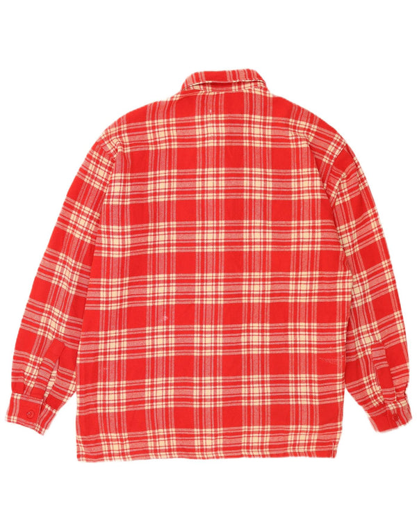 Camisa tipo sobrecamisa para hombre Rifle Medium Red Check Acrílico