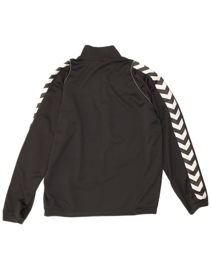 Hummel Hombre Graphic Zip Neck Sudadera Jumper Medium Negro Poliéster