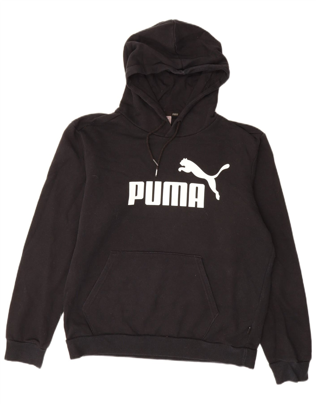 PUMA Jersey con capucha gráfica para hombre Algodón negro mediano