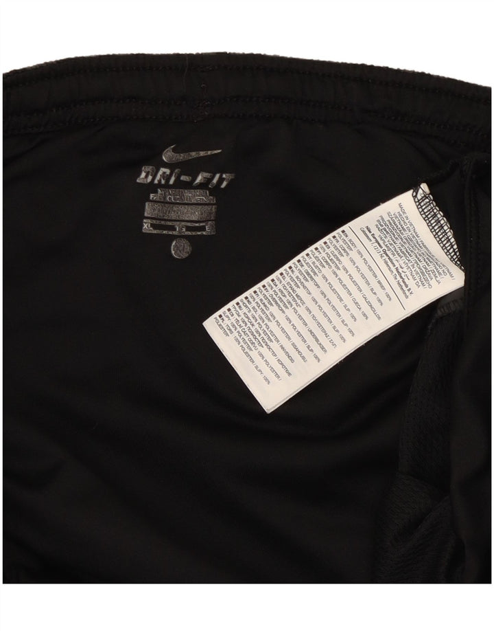 Nike Pantalones cortos deportivos Dri Fit para hombre XL Poliéster geométrico negro