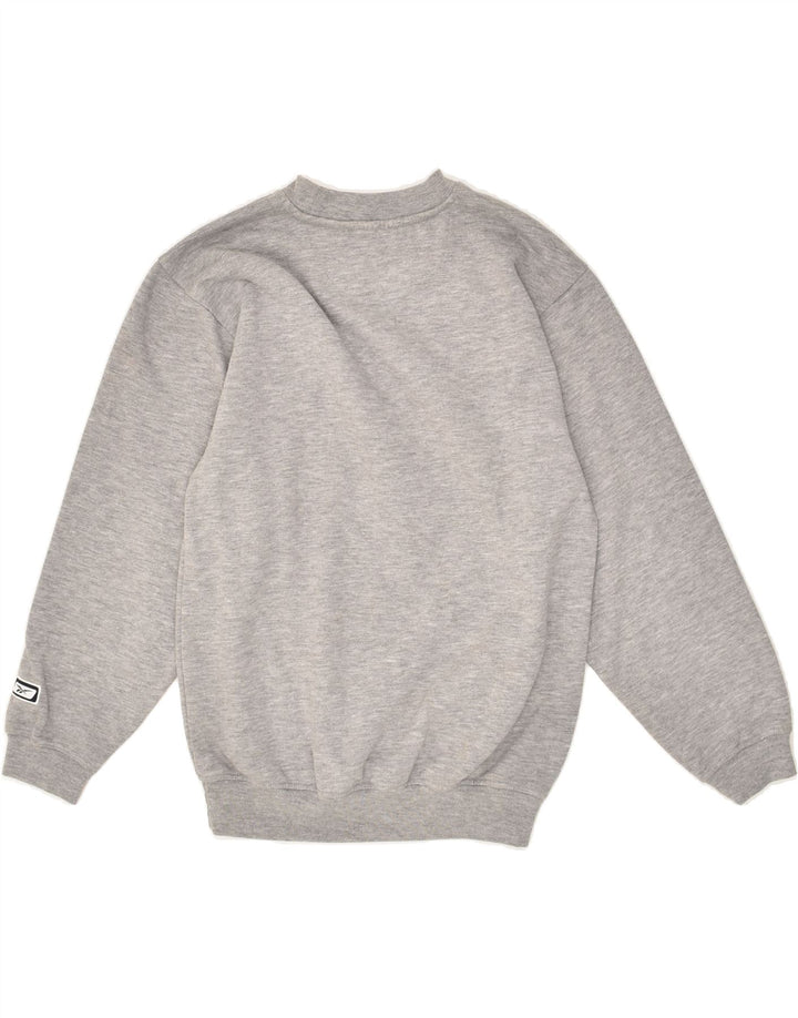REEBOK Boys Sweatshirt Jumper 9-10 Years Medium Grey Cotton Vintage Reebok and Second-Hand Reebok from Messina Hembry 