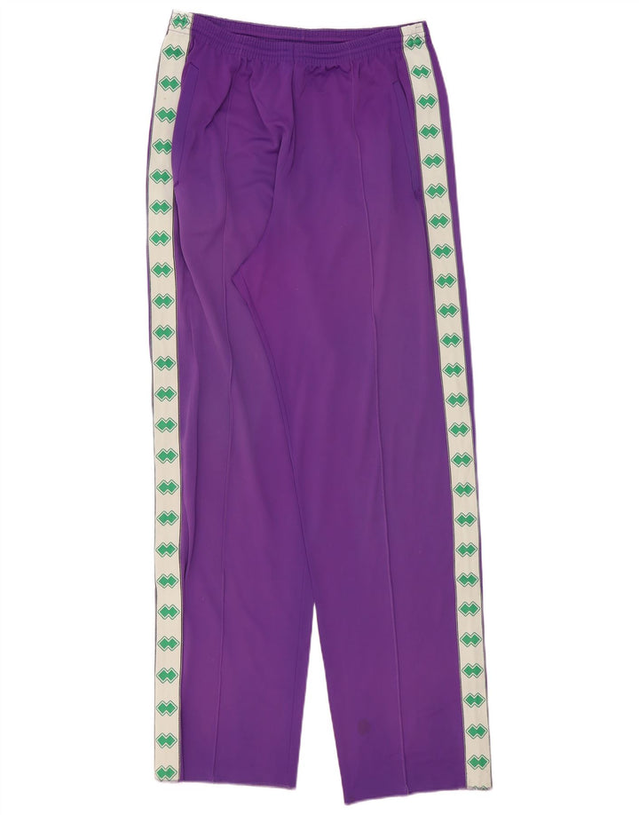 Vintage Hombre Gráfico Chándal Pantalones Medio Púrpura Colorblock