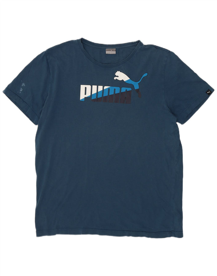 Puma - Camiseta gráfica para hombre, talla grande, color azul