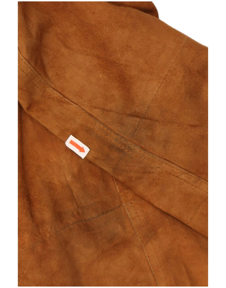 Vintage hombres ante bomber chaqueta IT 56 3XL ante marrón