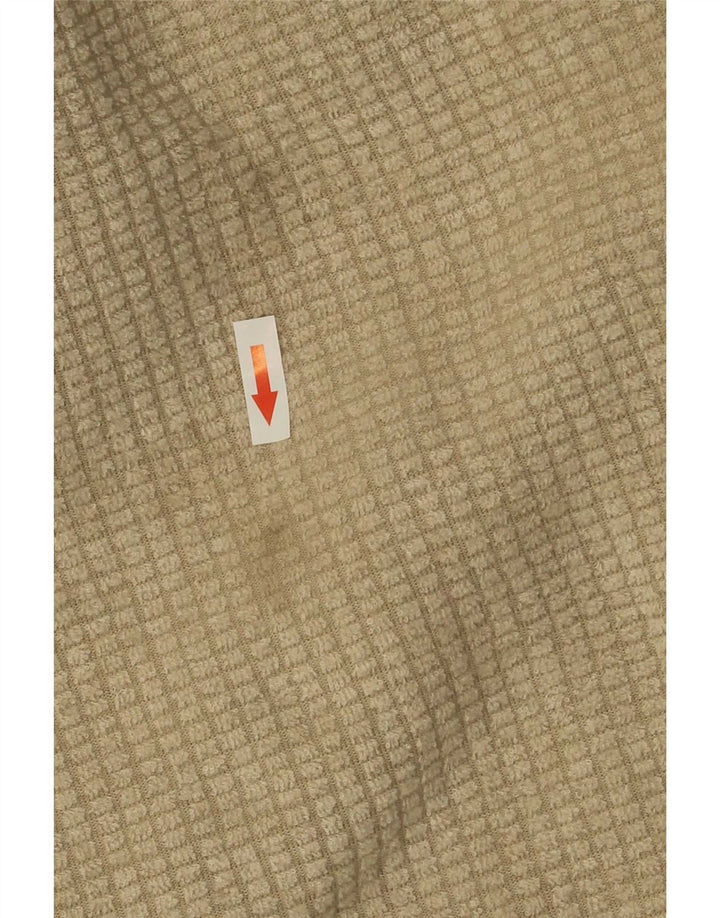 Weird Fish Jersey de forro polar con cuello y cremallera para mujer UK 42 Poliéster beige medio