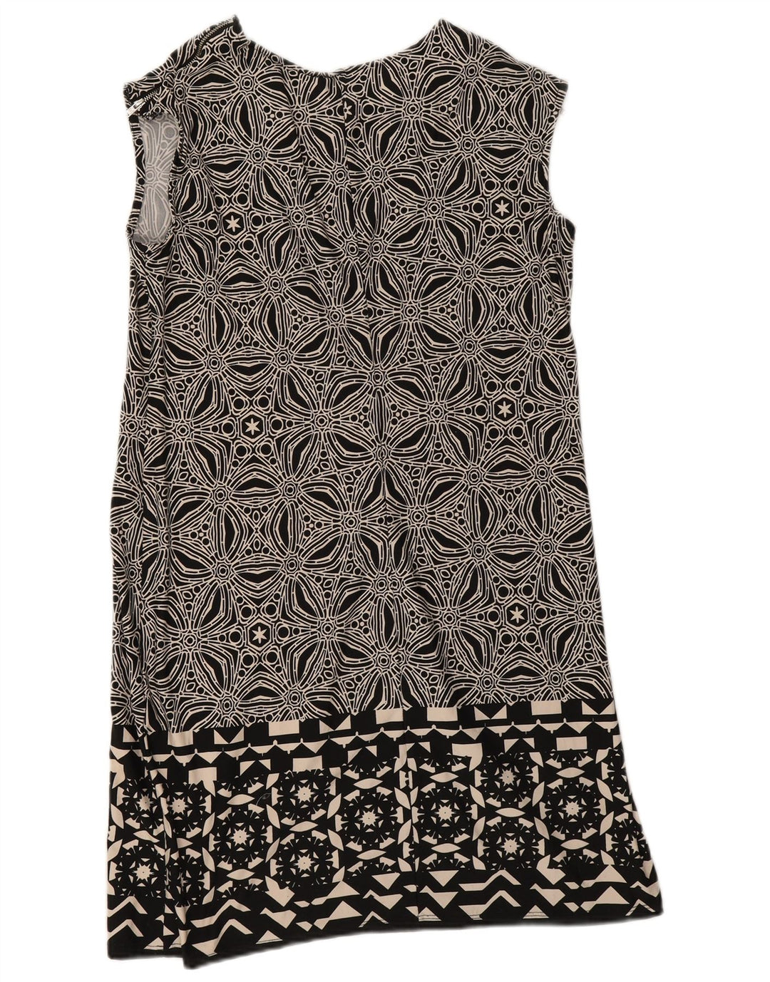 Wallis Vestido recto sin mangas para mujer UK 42 Poliéster geométrico negro mediano