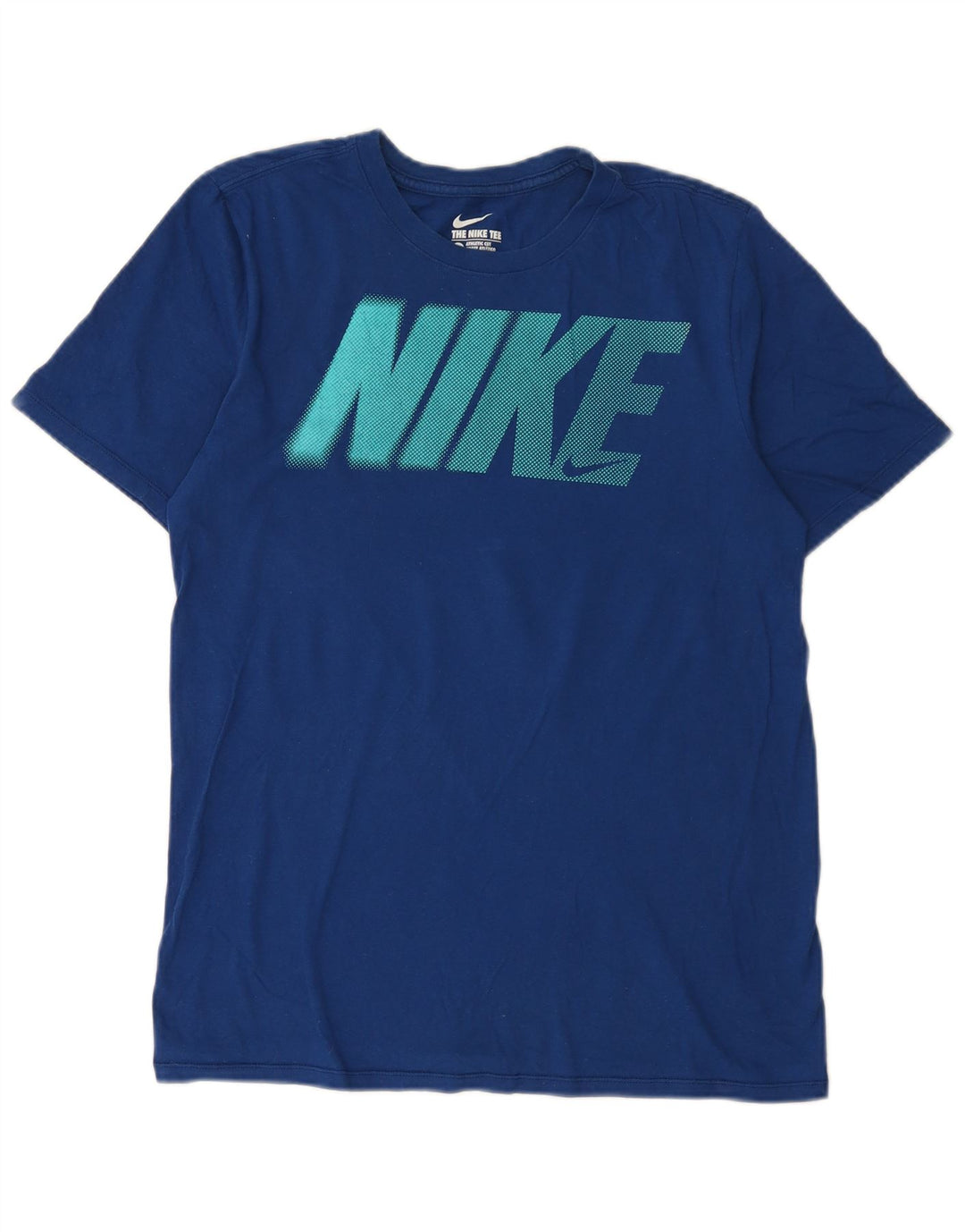 Nike Camiseta con gráfico de corte atlético para hombre, talla mediana, azul marino