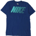 Nike Camiseta con gráfico de corte atlético para hombre, talla mediana, azul marino