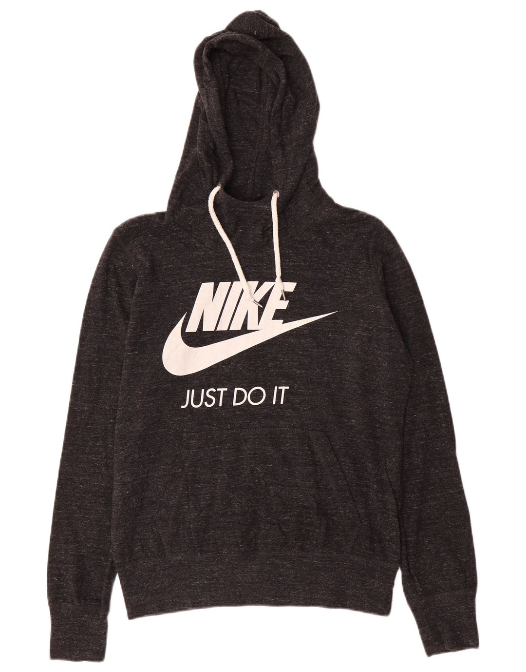 NIKE Sudadera con capucha gráfica para mujer UK 40 Algodón moteado gris medio