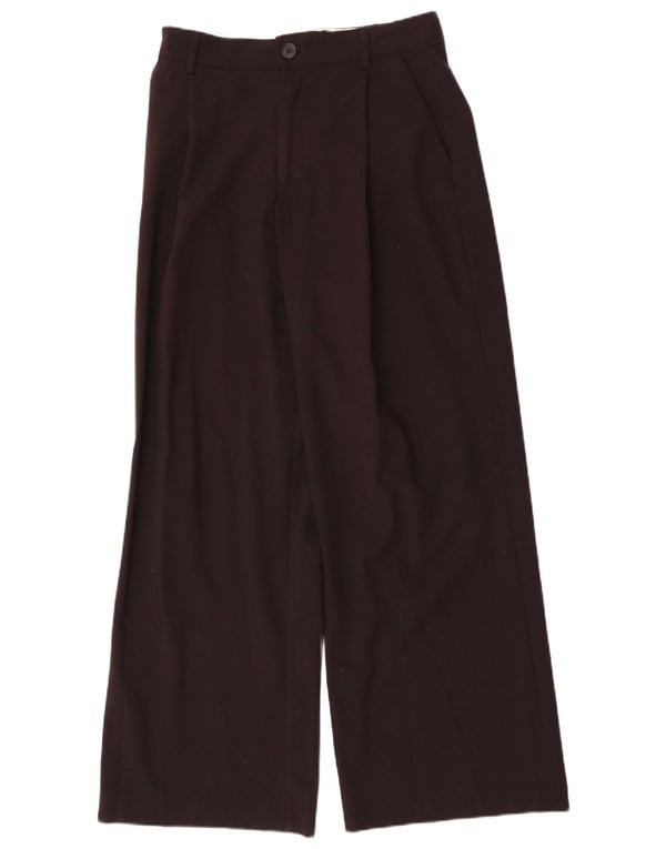 Zara Mujer Pantalones Chinos De Cintura Alta Pegged Mediano W28 L31 Poliéster Negro