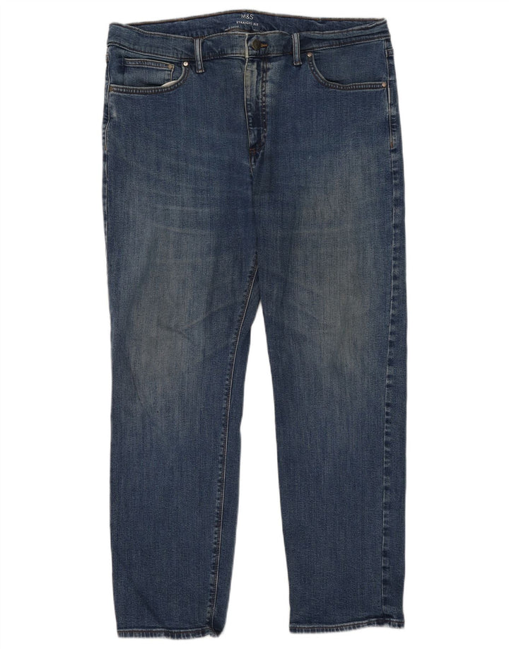Marks & Spencer Vaqueros rectos para hombre W40 L29 Algodón azul