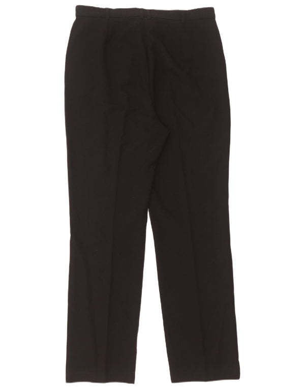 Marks & Spencer Pantalones de traje de cintura alta para mujer UK 12 Medium W32 L31 Negro