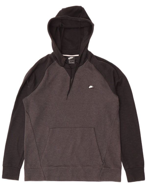 Nike Jersey con capucha para hombre, talla grande, color gris, algodón