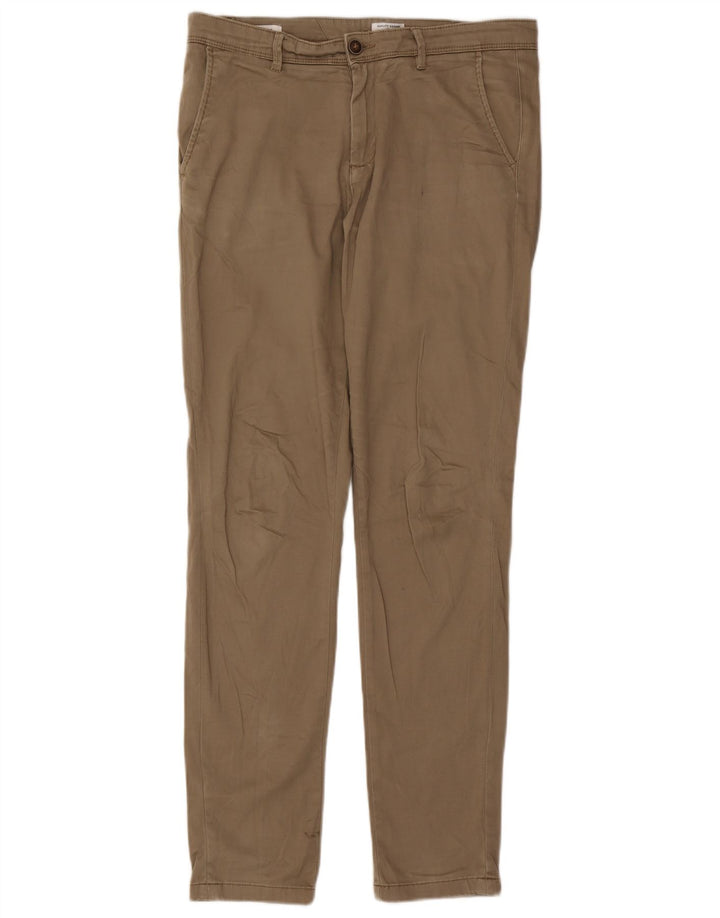 JACK & JONES Pantalón chino slim para hombre W32 L32 Algodón beige