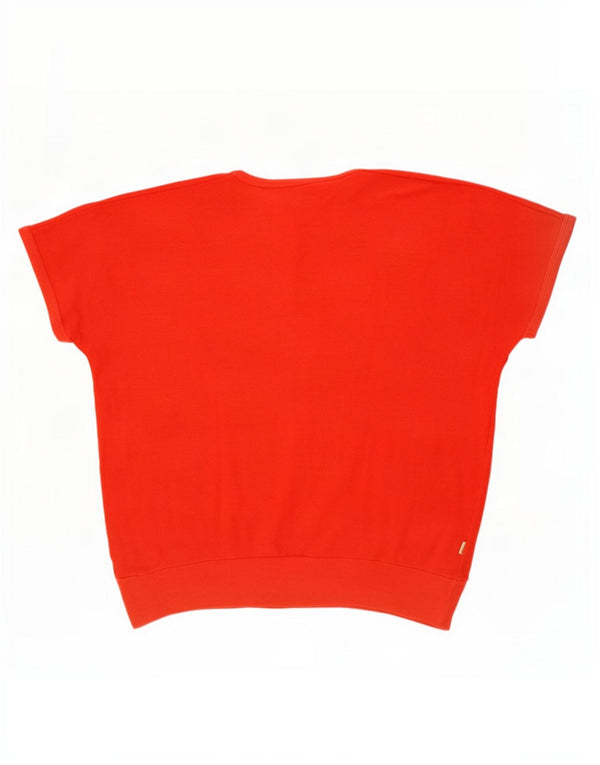 Fiorucci Camiseta para mujer Top UK 10 Small Red Cotton
