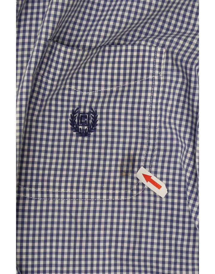 Chaps Camisa para hombre 2XL Algodón a cuadros azul