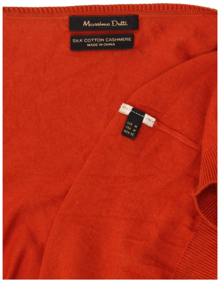 Massimo Dutti Cárdigan Abierto Asimétrico para Mujer UK 44 Medio Naranja