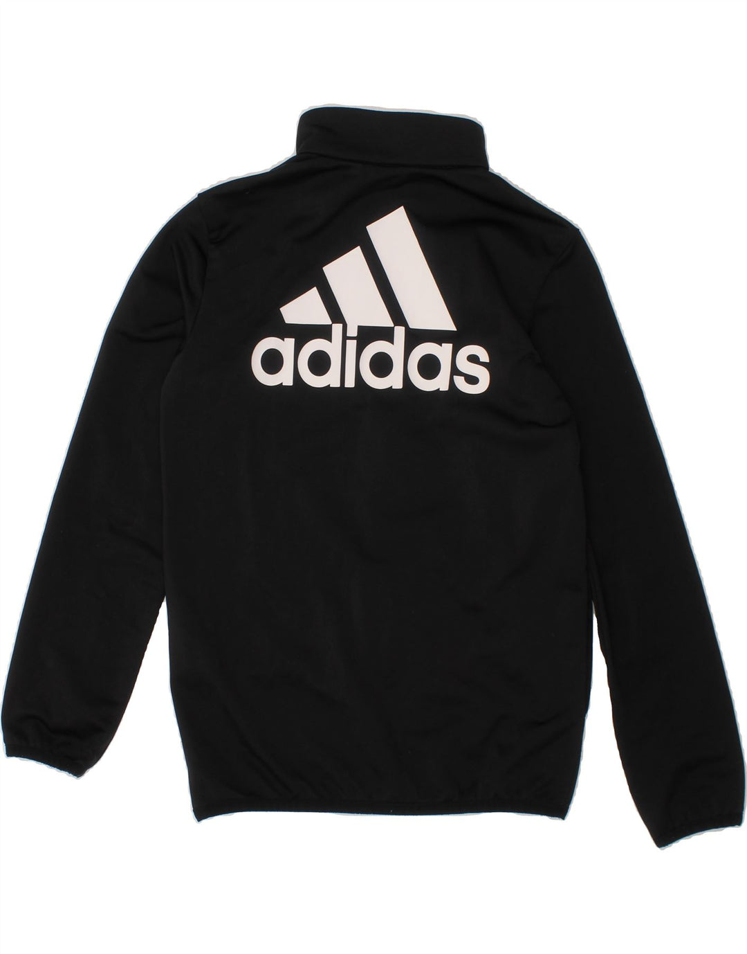 ADIDAS Boys Graphic Tracksuit Top Jacket 7-8 Years Black Polyester Vintage Adidas and Second-Hand Adidas from Messina Hembry 