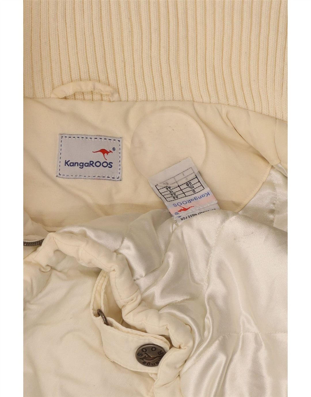 KANGAROOS Chaqueta Acolchada Mujer UK 40 XL Algodón Blanco