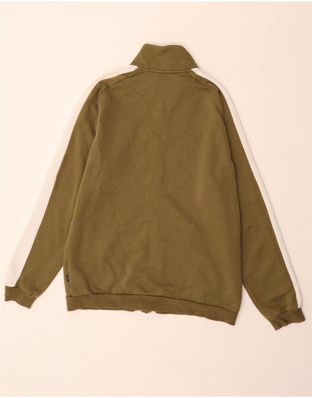 PUMA Chaqueta de chándal para hombre de algodón color block en color caqui mediano