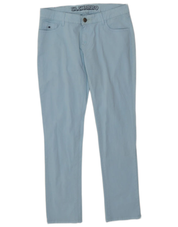 El Charro Pantalón Casual Slim Mujer W32 L30 Algodón Azul