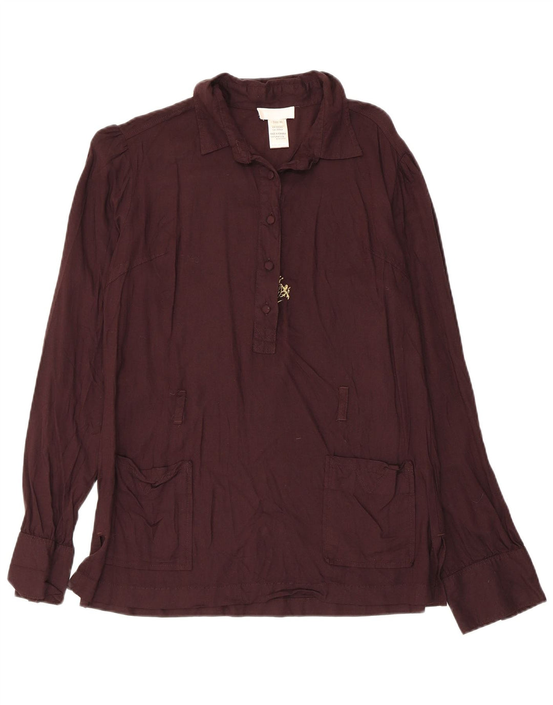 Diesel Blusa tipo jersey para mujer UK 40 XL Rayón floral marrón