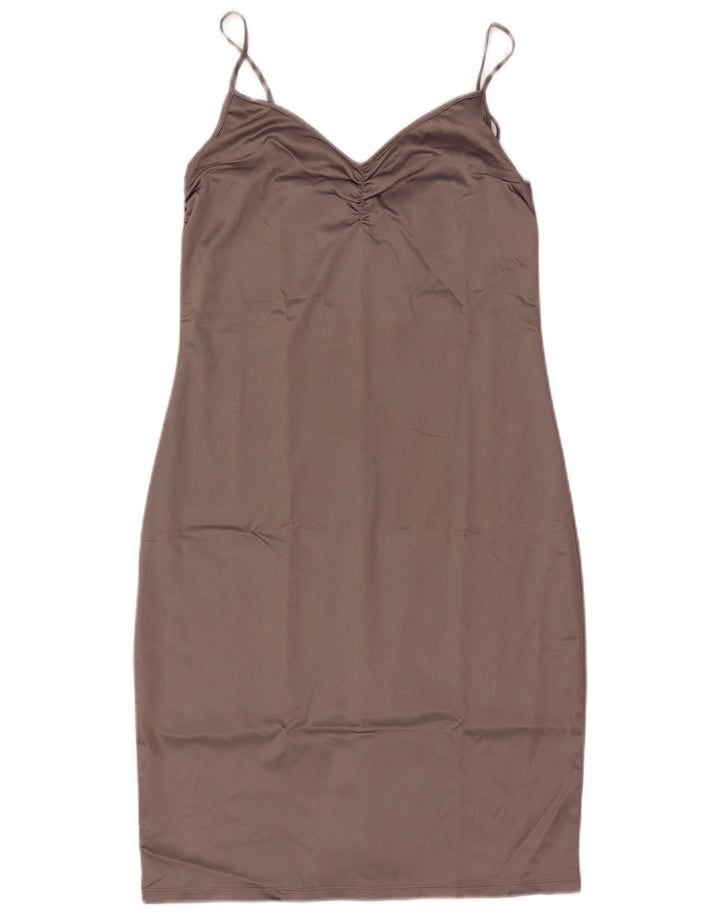 Vestido lencero para mujer Caractere UK 44 Grande Acetato marrón