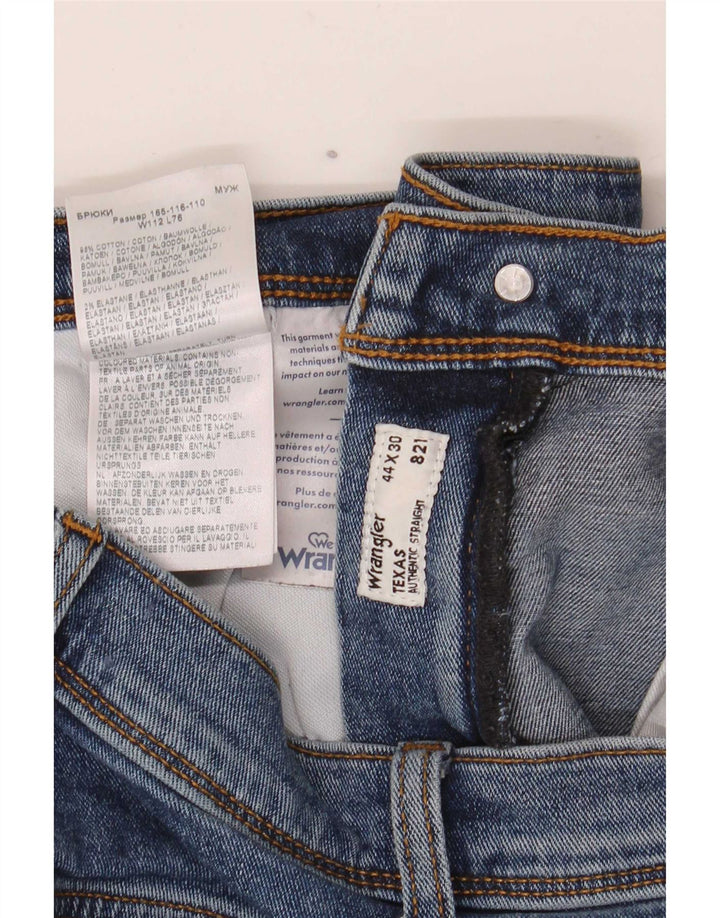 Wrangler Vaqueros rectos Texas para hombre W44 L30 Algodón azul