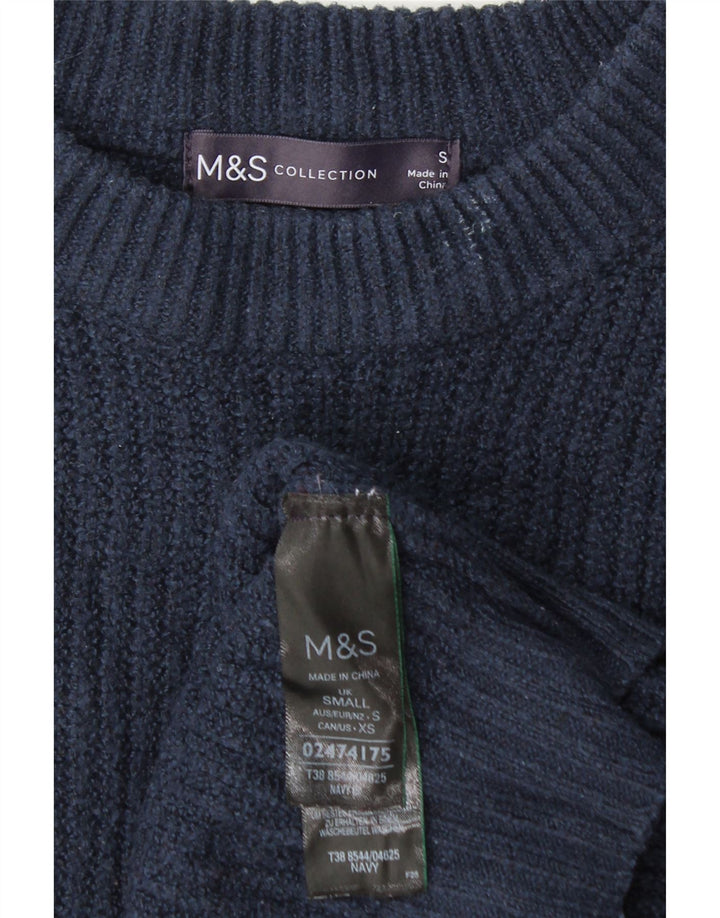 Marks & Spencer Camiseta sin mangas corta de gran tamaño para mujer UK 10 Small Azul marino