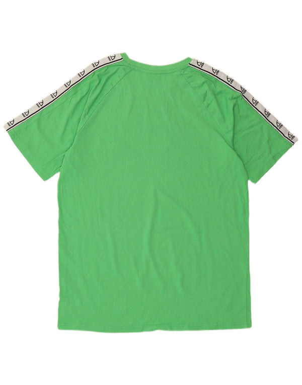 ELLESSE Hombre Camiseta Gráfica Top XL Verde Colorblock Algodón