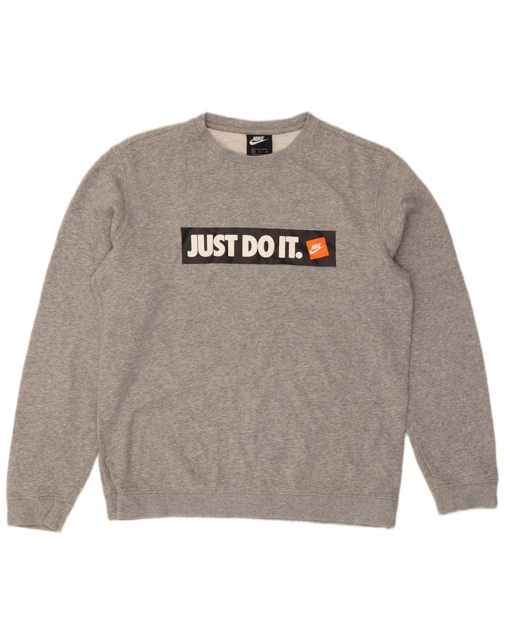 Sudadera Nike Graphic Regular Fit Jersey De Algodón Gris Medio | Hombre