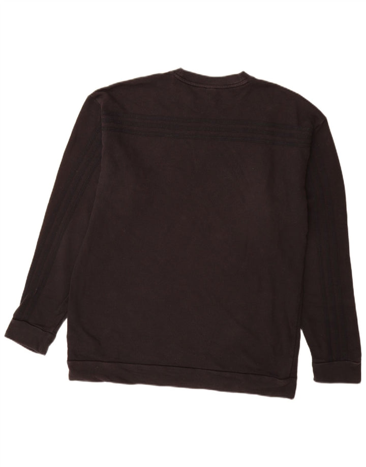 ADIDAS Hombre Sudadera Jumper Grande Algodón Negro