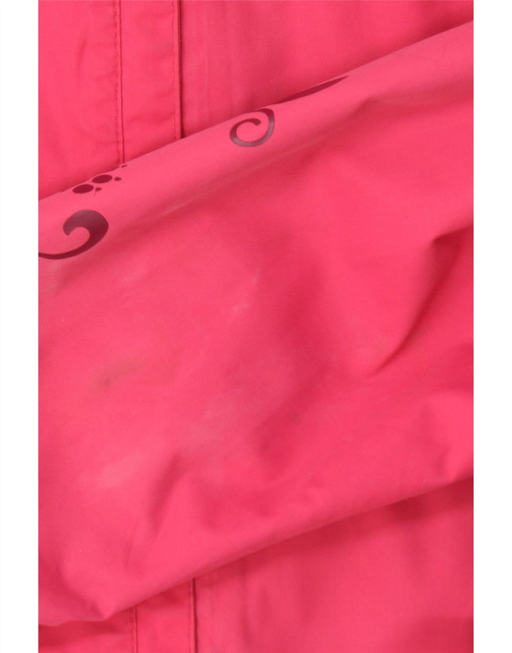 JACK WOLFSKIN Chaqueta impermeable con capucha para mujer UK 10 Small Pink Polyamide
