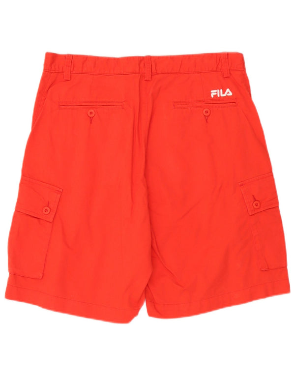 Fila Mens Ferrari Cargo Shorts IT 50 Large W32 Algodón Rojo
