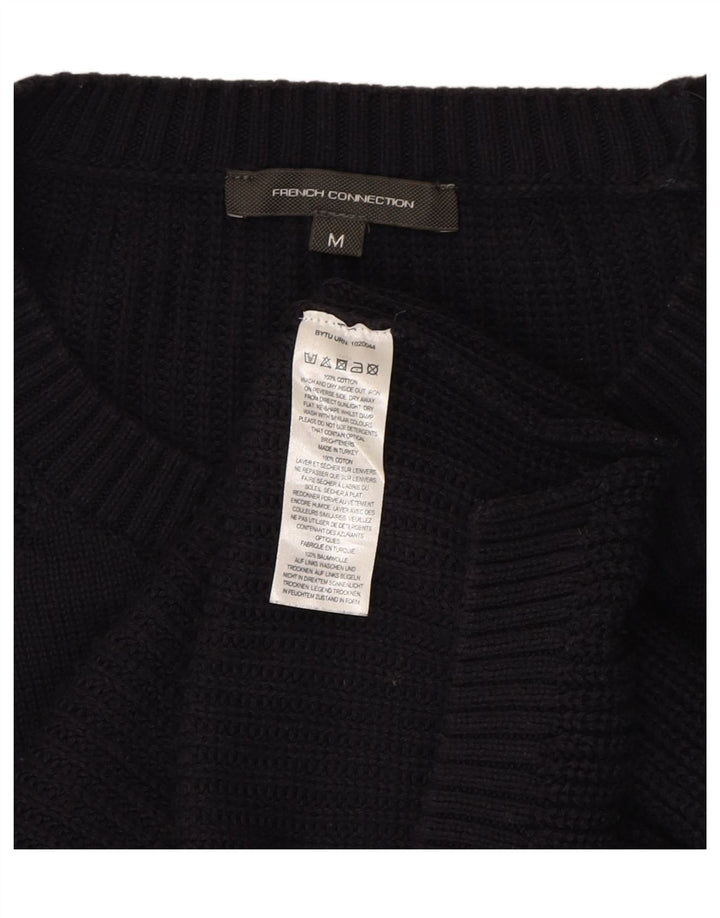 FRENCH CONNECTION Womens Crew Neck Jumper Sweater UK 14 Medium Navy Blue Vintage French Connection and Second-Hand French Connection from Messina Hembry 
