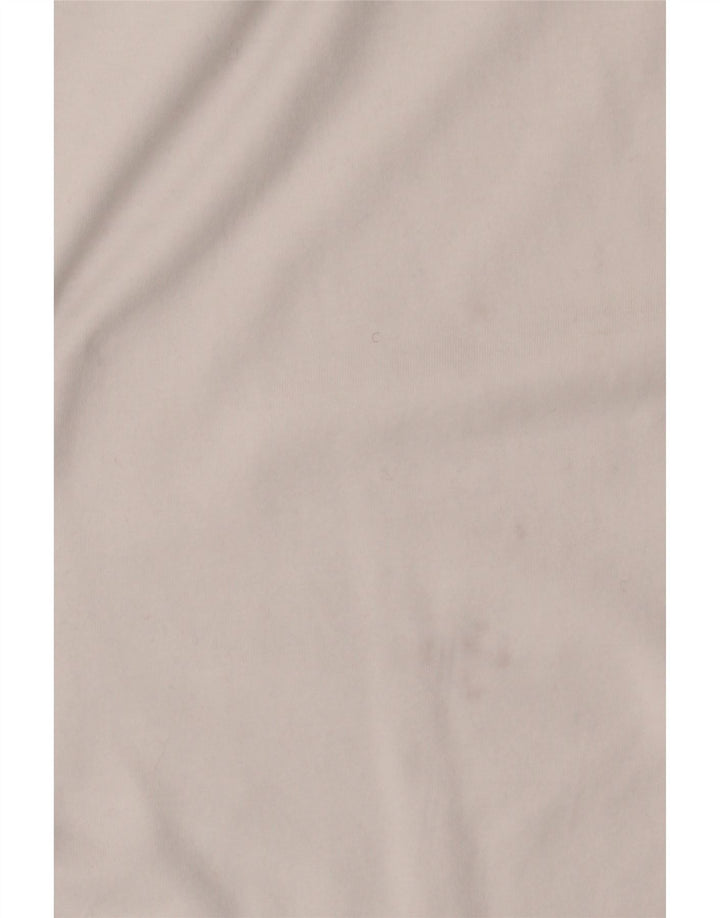 JIGSAW Camiseta de mujer de manga larga UK 12 Algodón blanco mediano